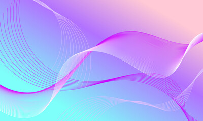 pink purple violet blue smooth lines wave curves colorful on soft gradient abstract background