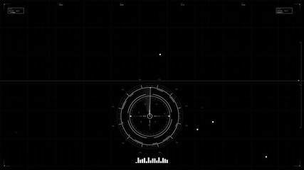 Military gui war stock footage hud animation for use in science fiction production featuring digital display with radar effects and data interface - Powered by Adobe