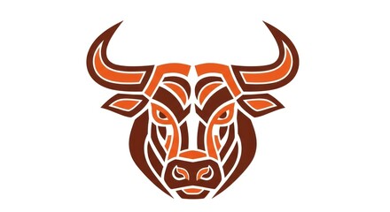 Fototapeta premium Stylized Bull Head Logo Design Element.