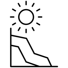 Coastline Icon Vector Element