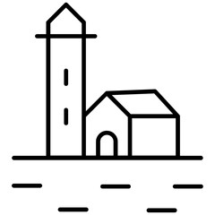 Coastal Village Icon Vector Element