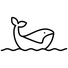 Whale Icon Vector Element
