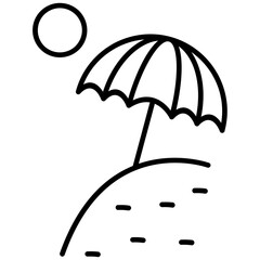 Beach Icon Vector Element