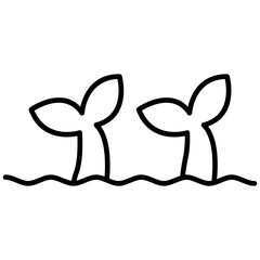 Dolphin Icon Vector Element