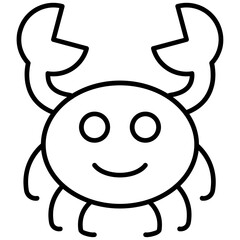 Crab Icon Vector Element