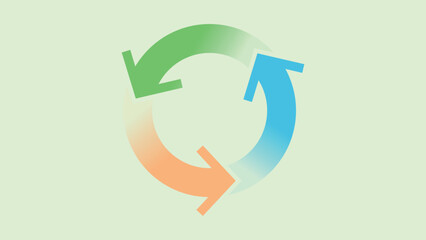 循環や行程をイメージした矢印のイラスト