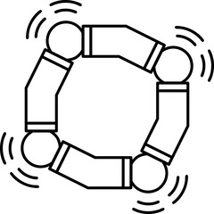 Synergy and Interconnection Concept Icon