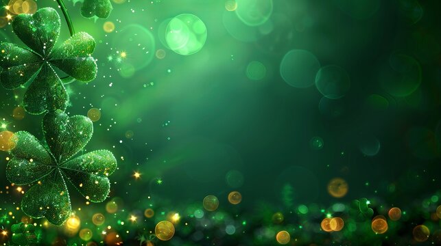 Illustration of a four leaf clover background for stpatrick s day celebrations and festivities