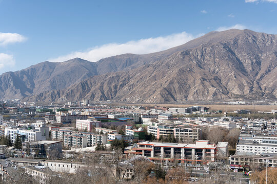 Panoramic Cityscape of Lhasa, Tibet