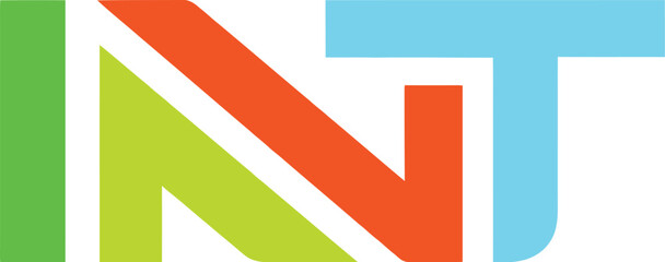 Fototapeta premium Clean and vibrant geometric letter logo with bold shapes and modern colors. Perfect for branding, tech startups, creative agencies, and digital businesses.