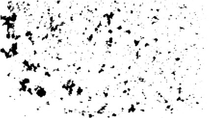 Distressed halftone noise texture overlay vector background with scattered dots and grunge grain effect for retro design and print texture isolated on white