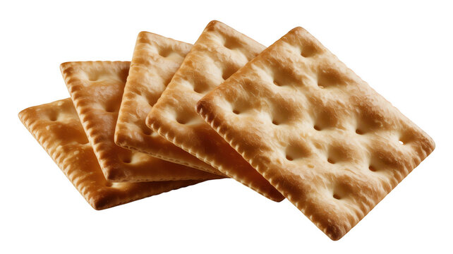 stack of square shaped crackers on white background transparent background