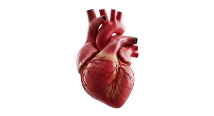 Human heart isolated on transparent background