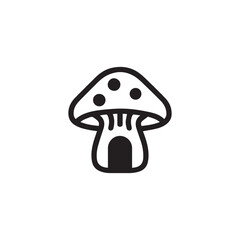 Obraz premium Mushroom Home Logo