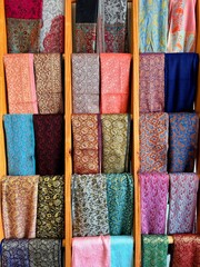 Traditional Himroo textile weaving workshop with vintage looms in Aurangabad Maharashtra India
