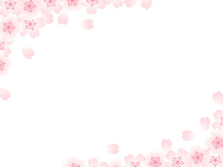 Spring Japanese Cherry blossom flower background vector. Sakura floral Wallpaper design of cherry blossom flower. Illustration for banner, wall decoration, backdrop, ads.