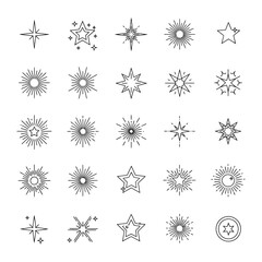 Obraz premium Set of vector snowflakes for winter and holiday design