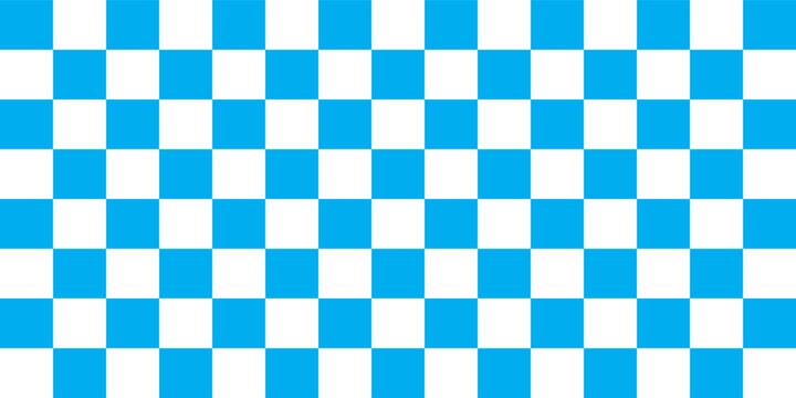 Blue White color square pattern. Picnic blanket texture.