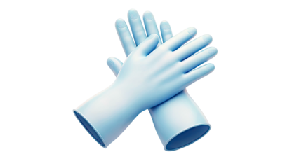 Pair of Blue Disposable Gloves