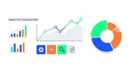Infographic elements for business analytics and data visualization