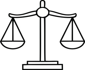 Classic balance scale illustration symbolizing justice and fairness