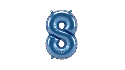 Blue Number 8 Balloon