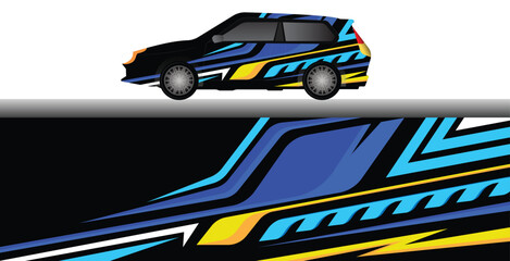 Sports car decal wrap design, car wrap background, racing wrap design,  abstract car decal design