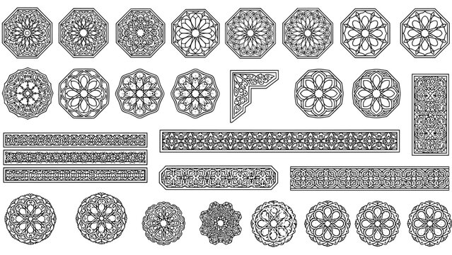 Arabic pattern elements collection