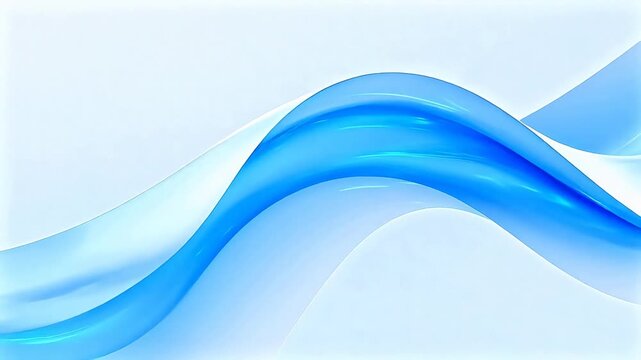Abstract blue and white flowing shapes
