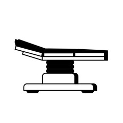 Medical operating table illustration depicting equipment used in surgical procedures