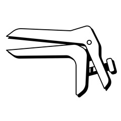 Medical instrument speculum used for internal body examinations or procedures illustration
