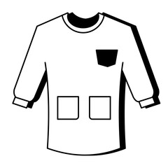 Vector illustration of a medical surgical gown, essential protective apparel for healthcare professionals