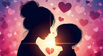 Mother's day floral wreath greeting card