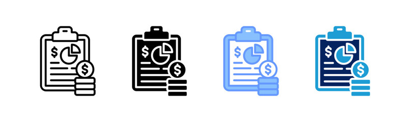 report icon set multiple style collection