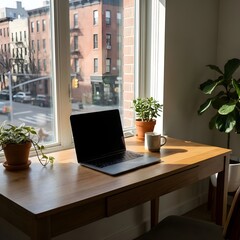 Bright Apartment Window Home Office