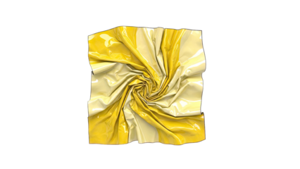 Yellow Vinyl Fabric Swirling