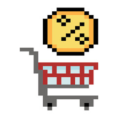 Shopping Cart Discount Pixel Art