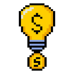 Financial Idea Solution Pixel Art
