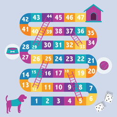 Frame of board game ,Funny frame,snake games,Vector illustrations.