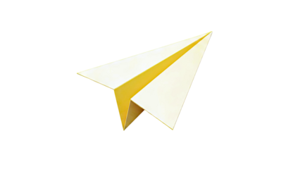 Yellow Paper Airplane