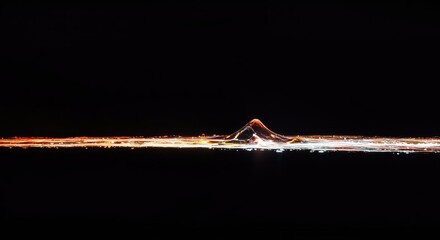 Abstract representation of an optical phenomenon showing the lingering residual perception of light and color against a stark, empty canvas ,space ,futuristic ,viewing