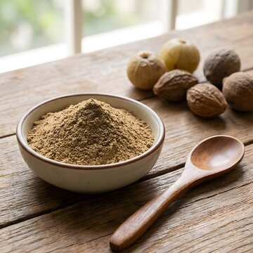 ayurvedic triphala powder and whole fruits