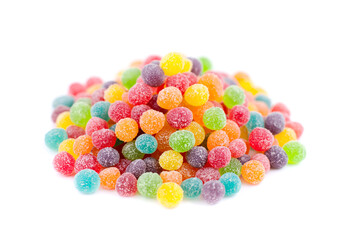 Jelly candies, isolated on white background