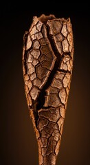 Abstract macro view of dried paint or liquid trails showing texture and decay. The brown and rust tones create an aged, failing aesthetic ,surface ,stain ,crack
