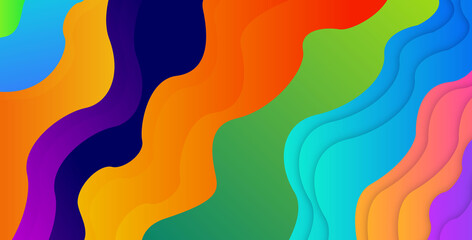 Colorful Abstract Wavy Lines Background for Modern Digital Design