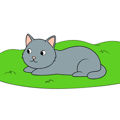 vector illustration of a cat