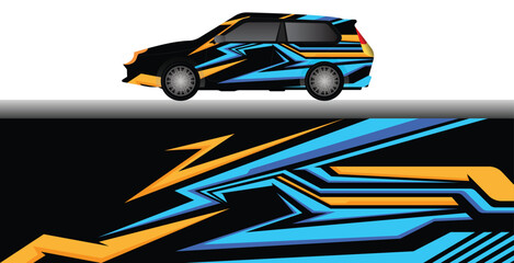 Sports car decal wrap design, car wrap background, racing wrap design,  abstract car decal design
