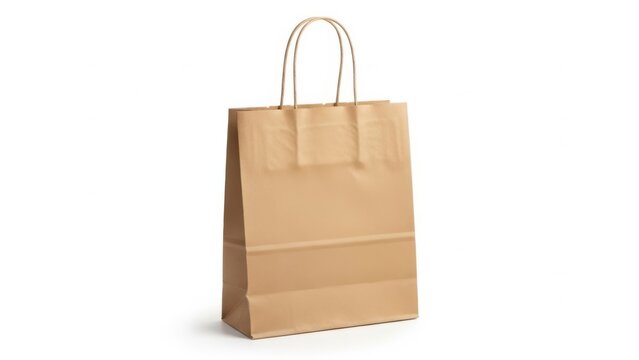 Simple brown paper bag with handles
