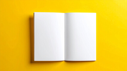 Blank Brochure Paper Mockup on Bright Color Background for Branding