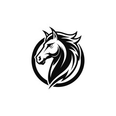 horse logo design vector 